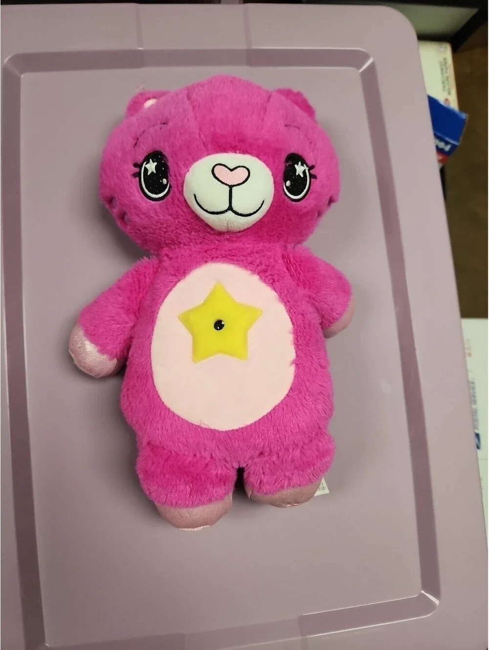Ontel Star Belly Dream Lites Stuffed Animal Night Light Pretty Pink Cat 13 In!.
